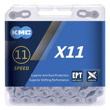 KMC X11 EPT -Fahrradkette - 118 Glieder - grau