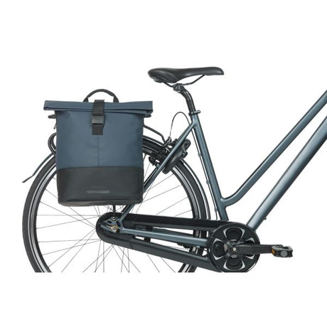 Basil Doppelte Fahrradtasche Cove Mik 28-32l 14 x 29 x 36 cm - Blau Schwarz