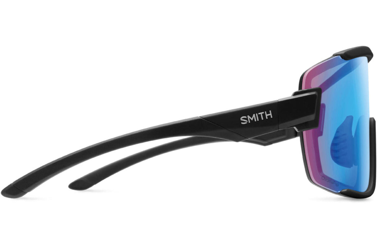 Smith briller Wildcat Matte Black Chromapop Low Light Rose Blue Mirror