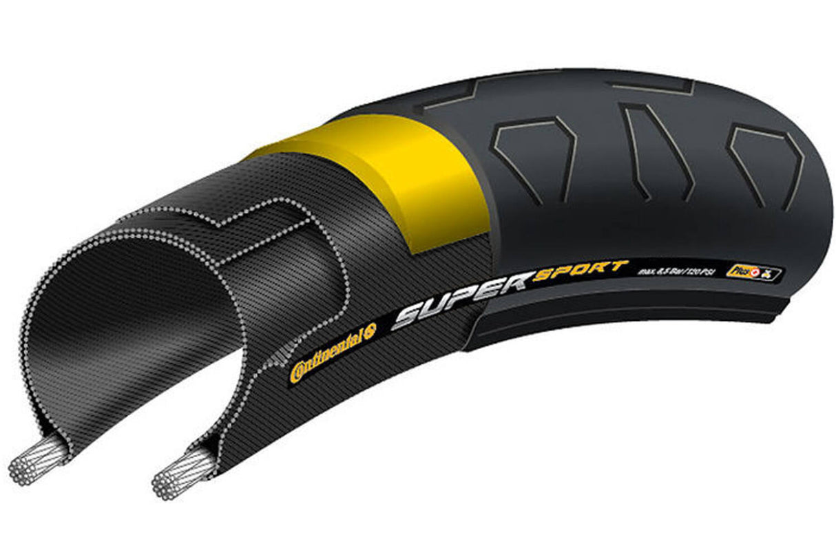 Continental Super Sport Plus - Racing Bike Band - 700x25c - žična pnevmatika - črna