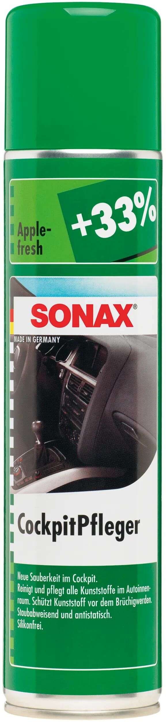 SONAX Kunststoffpflegemittel Cockpitpflege Cockpitpflege 400 ml apfelfrisch