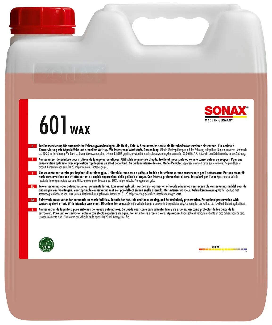 Sonax Reinigungszusatz Brillantwachs mit Wachsduft Brillantwachs 10 l Kanister Wachsduft