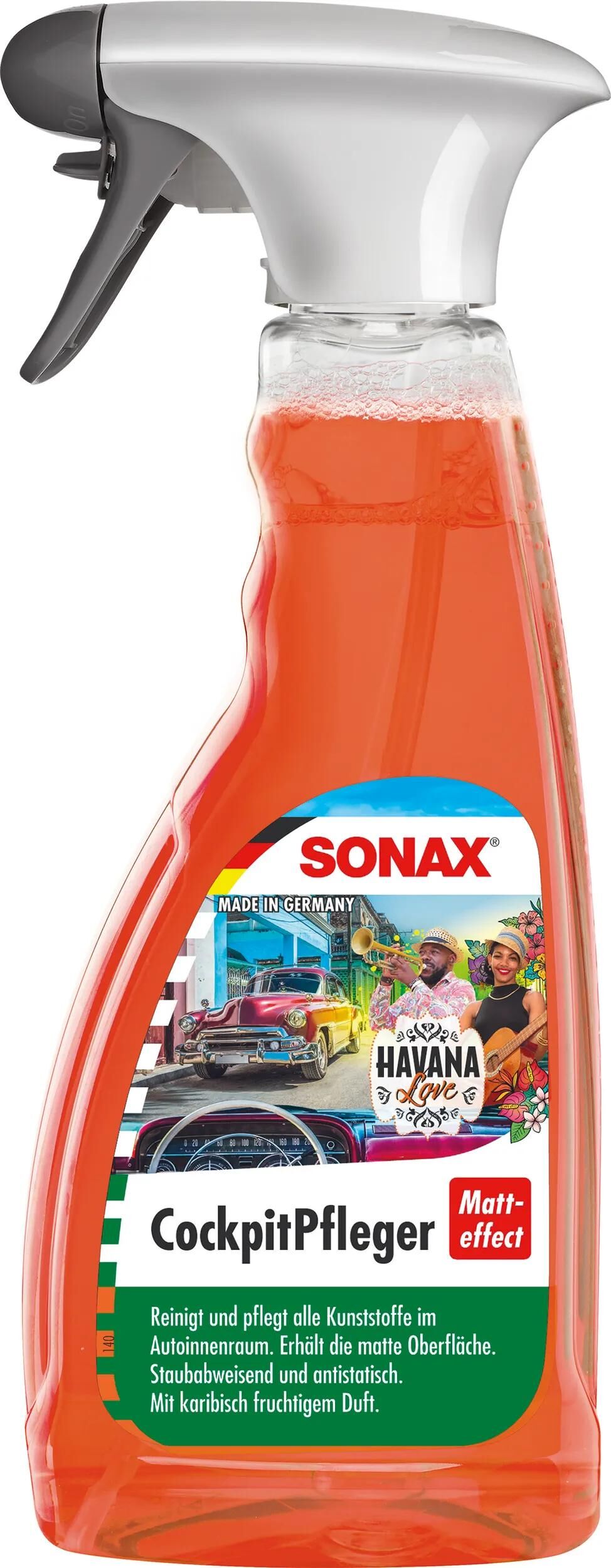SONAX Kunststoffpflegeprodukt Cockpitpflege Matteffekt Cockpitpflege 500 ml Havana Love