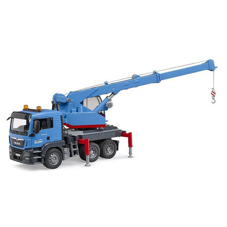 Bruder 3771 LKW Mann mit Kran blau