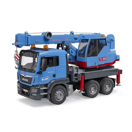 Bruder 3771 LKW Mann mit Kran blau