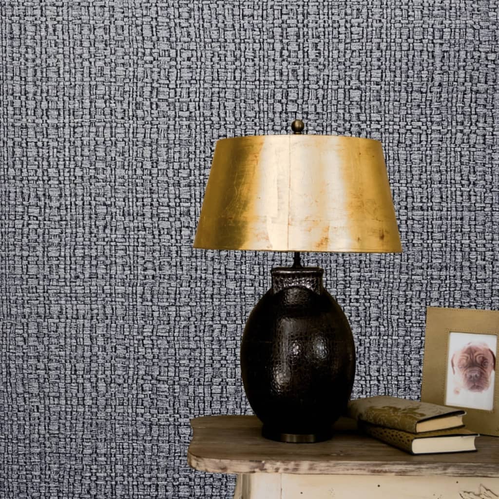 North Wall Noordwand Wallpaper Vintage Deluxe Curs Fabric ciemnoszary