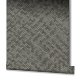 Nordwand Tapete Botanica Rattan Wickerwork schwarz und grau
