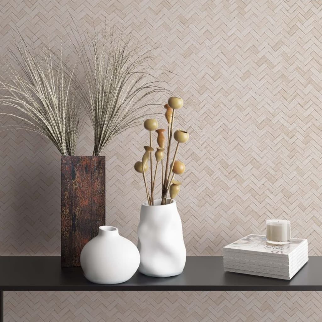 Nordwand Tapete Botanica Rattan Wickerwork Beige