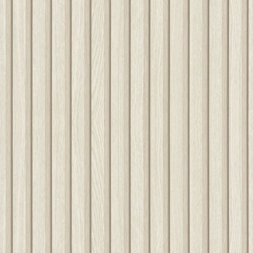 North Wall Noordwand Wallpaper Botanica Wooden Slats Beige