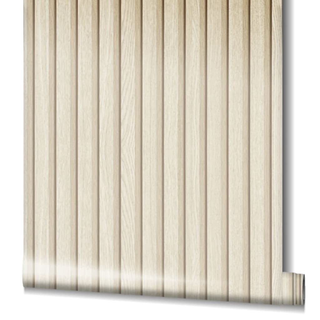 North Wall Noordwand Wallpaper Botanica Wooden Slats Beige