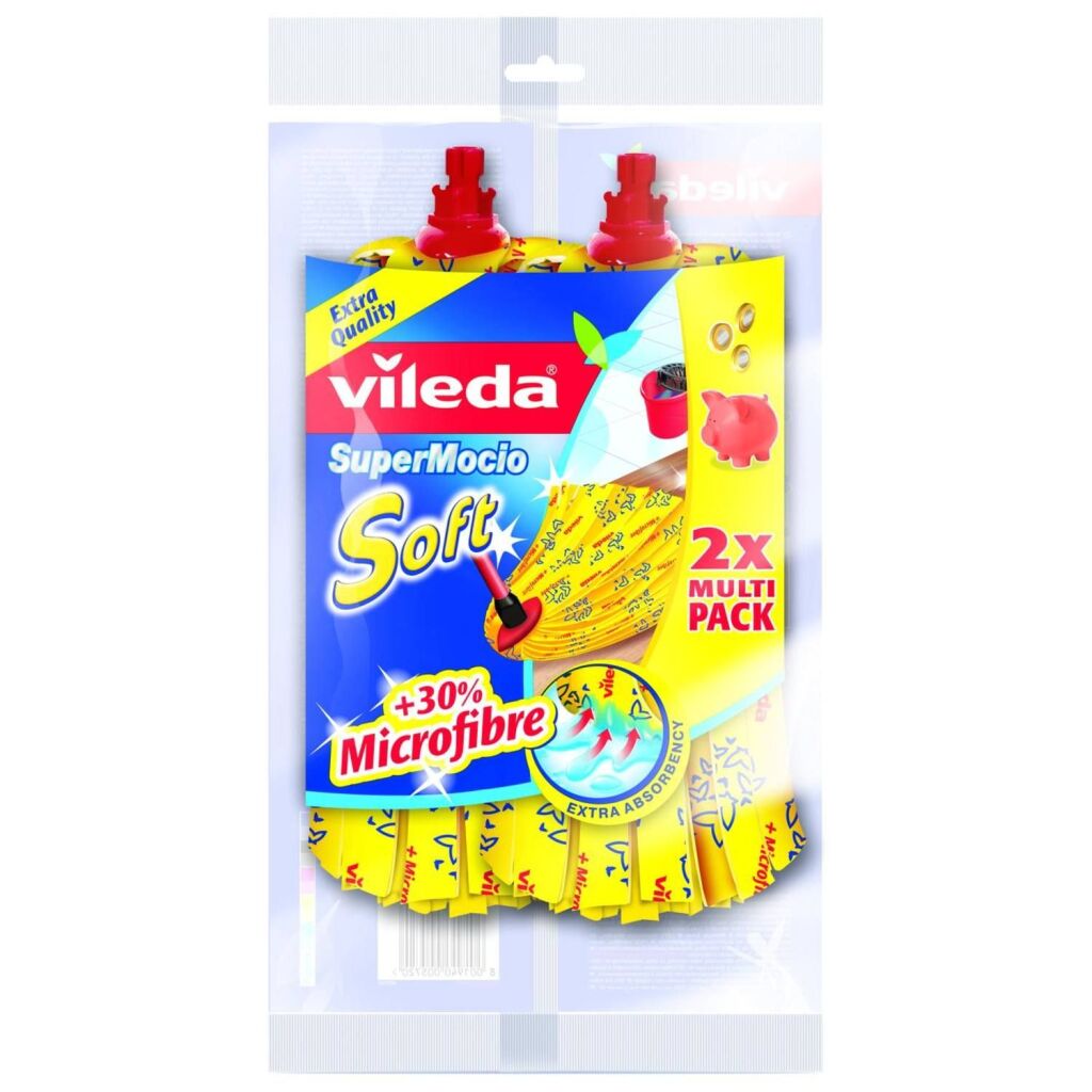 VILEDA Supermocio Soft Microfiber-Mop 2 pièces