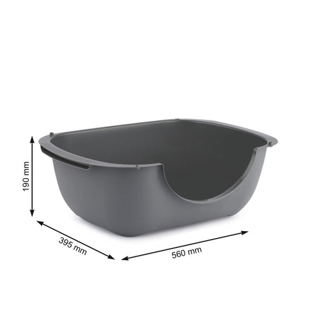 Rotho Bella Katzentoilette Anthrazit 190x395x560mm