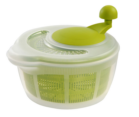 Westmark Salatschleuder, Fassungsvermögen: 5 l, ø 26 cm, Kunststoff, BPA-frei, Fortuna, Farbe: transparent rot