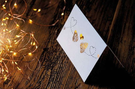 Avery av-53282 Folienetikett Z-Design Creative, Packung mit 2 Bögen mit goldenen Herzen