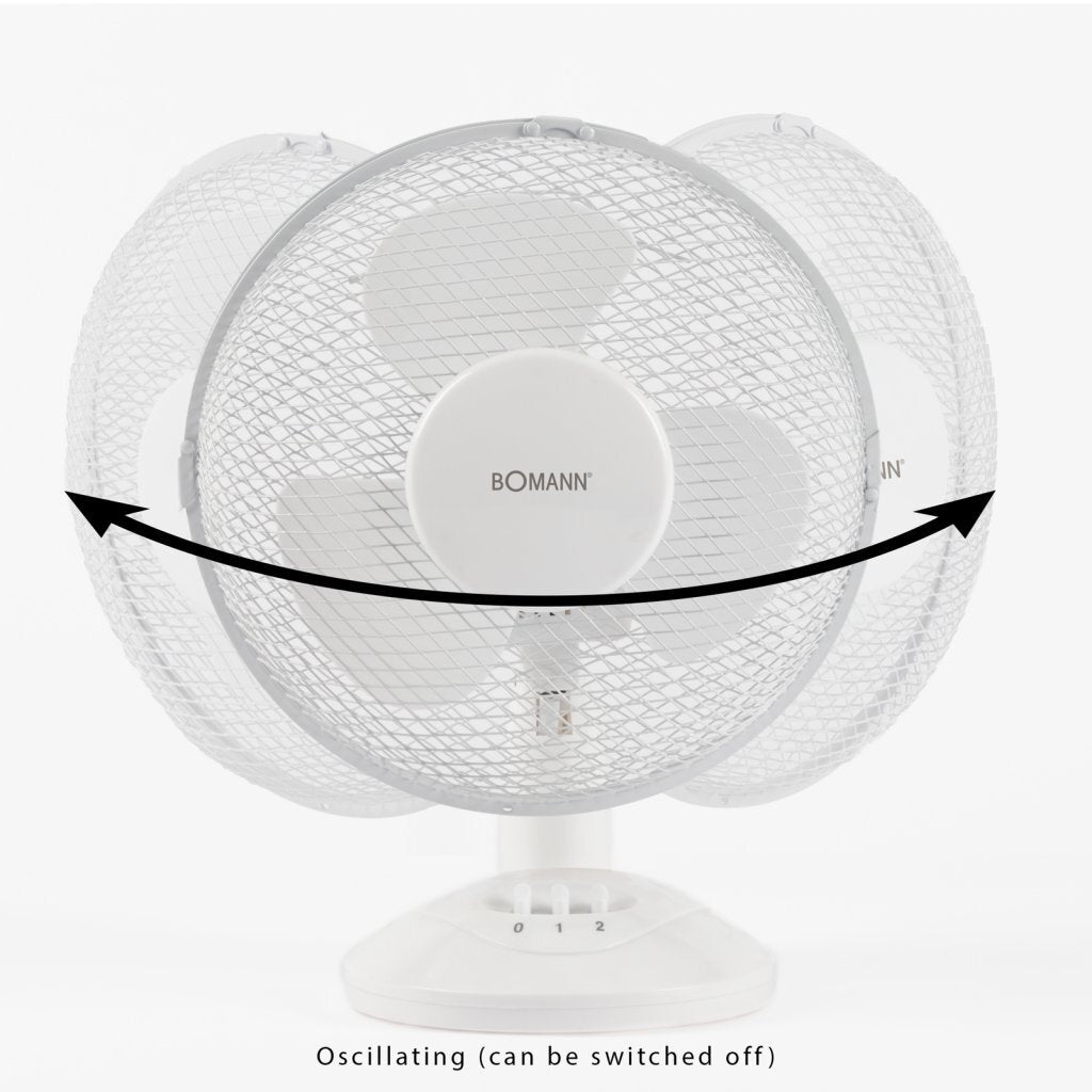 Bomann vl 1137 cb Tischventilator 23 cm weiß