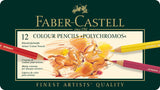 Faber Castell FC-110012 Buntstift Polychromos, 3,8 mm Kernstärke, Karton mit 12 Stück