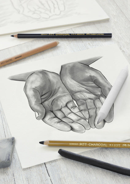Faber Castell FC-114002 Faber-Castell Holzkohle-Set 7-teilig
