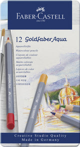 Faber Castell FC-114612 Aquarell-Buntstift Faber-Castell Goldfaber Federmäppchen 12 Stück