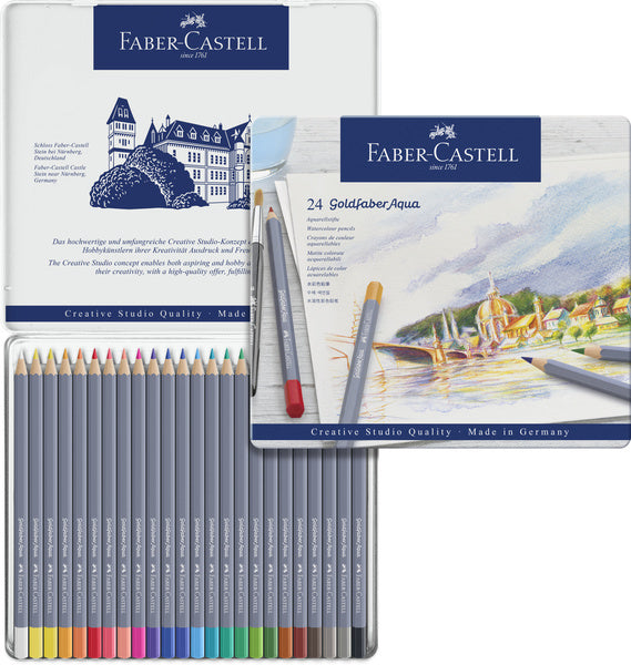 Faber Castell FC-114624 Aquarell-Buntstift Faber-Castell Goldfaber Federmäppchen 24 Stück