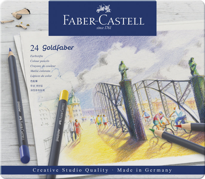 Faber Castell FC-114724 Buntstift Faber-Castell Gold Faber Federmäppchen mit 24 Stück