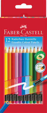 Faber Castell FC-116612 Buntstift löschbares Federmäppchen 12 Stück