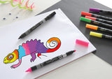 Faber Castell fc-151109 Filzstifte Duo Neonfarben im Etui 10 Stück