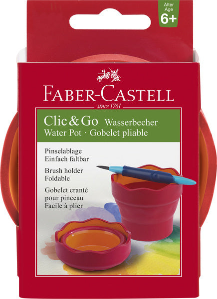 Faber Castell FC-181517 Wasserbecher Clic Go Pink Orange