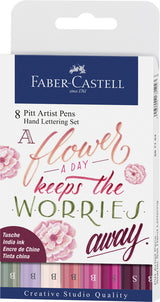 Faber-Castell FC-267124 Zeichenstift Faber-Castell Pitt Artist Pen Lettering Set 8x
