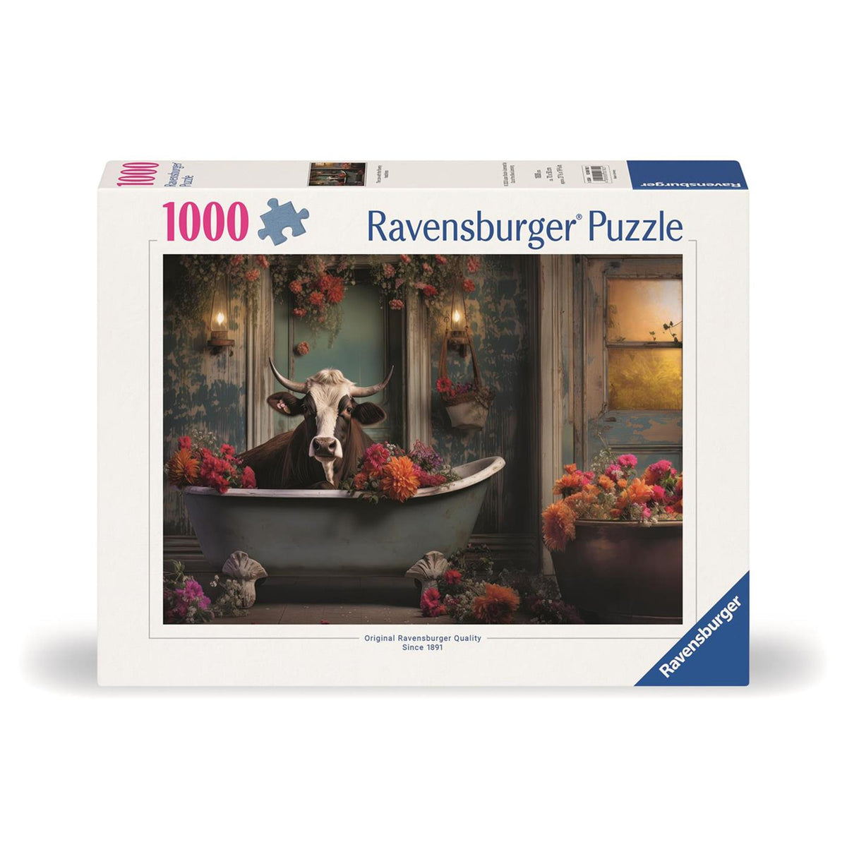 Ravensburger Puzzle Die Kuh in der Badewanne – Puzzle – 1000 Teile
