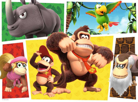 Ravensburger xxl-puzzel donkey kong: the monkeys are loose! - 100 stukjes