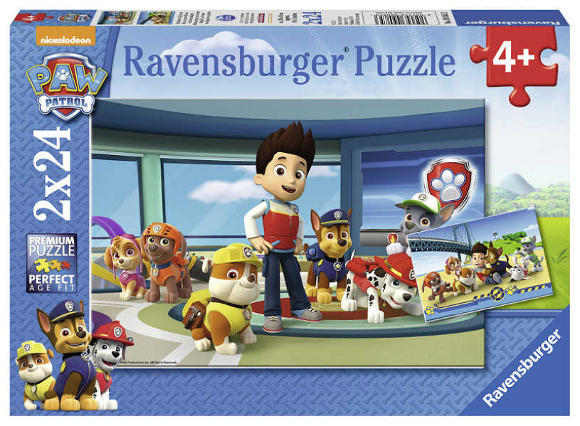 Ravensburger Puzzle Paw Patrol: Hilfreiche Detektive – 2x24 Teile – Kinderpuzzle