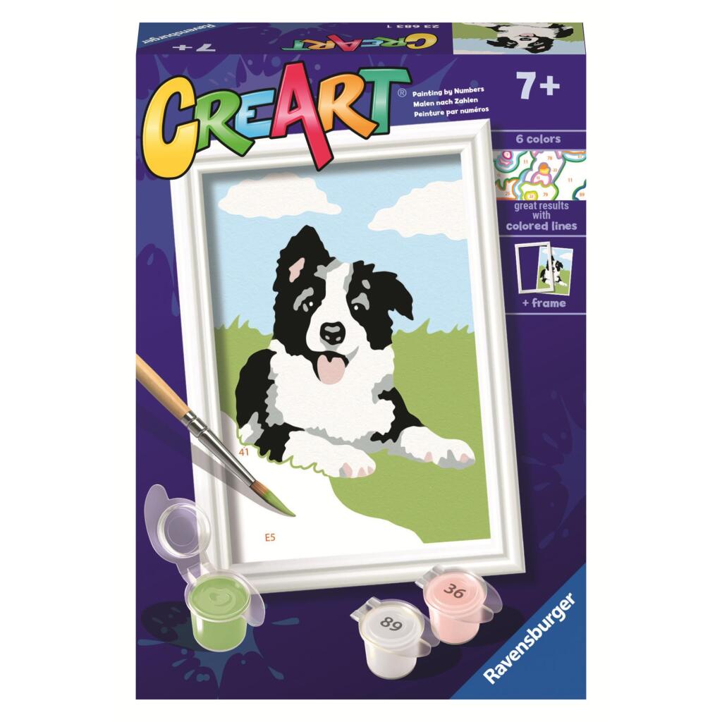 Ravensburger Creart Painting on Number Border Collie