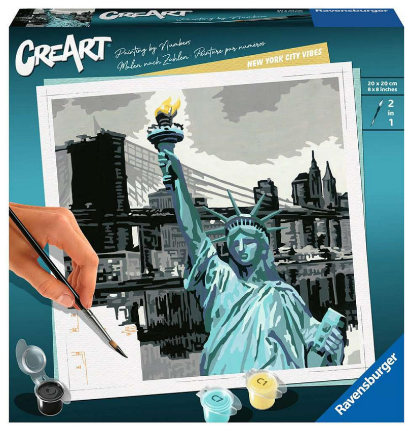 Ravensburger Malen nach Zahlen Ravensburger Creart New York City – Malen nach Zahlen für Erwachsene – Hobbypaket