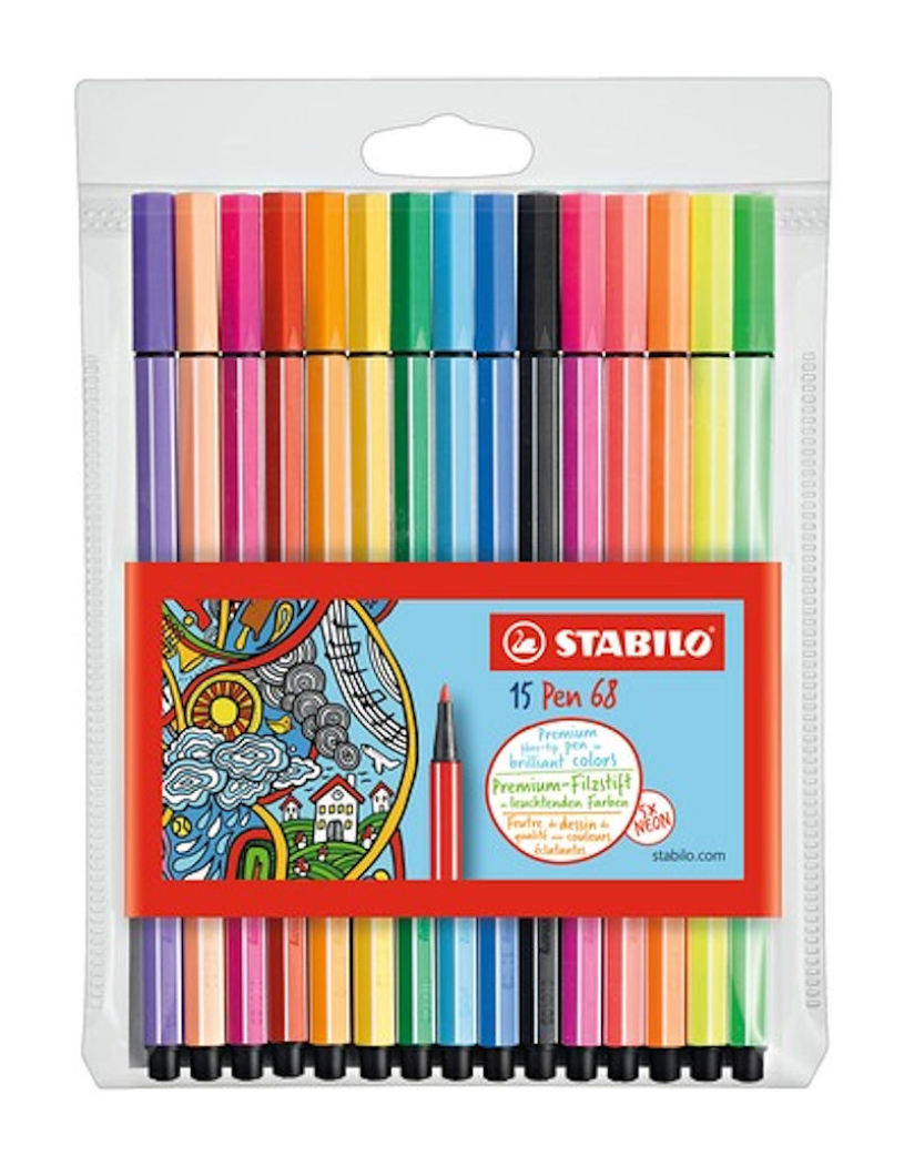 Stabilo Pen 68 - Filzstift - Set à 15 Stück