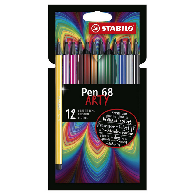 Stabilo Pen 68 – Filzstift – Arty – Set mit 12 Sets