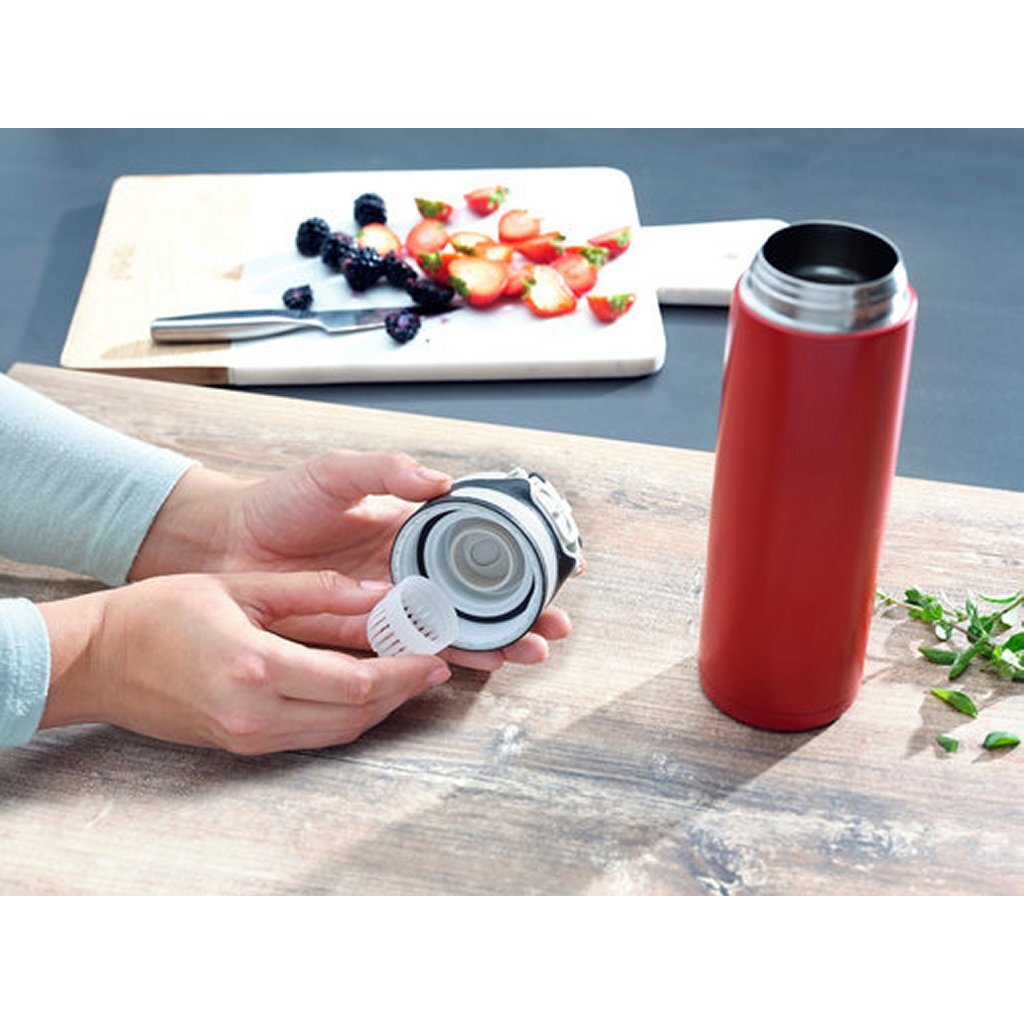 Leifheit 3273 Flip Isolierbecher 600 ml rot