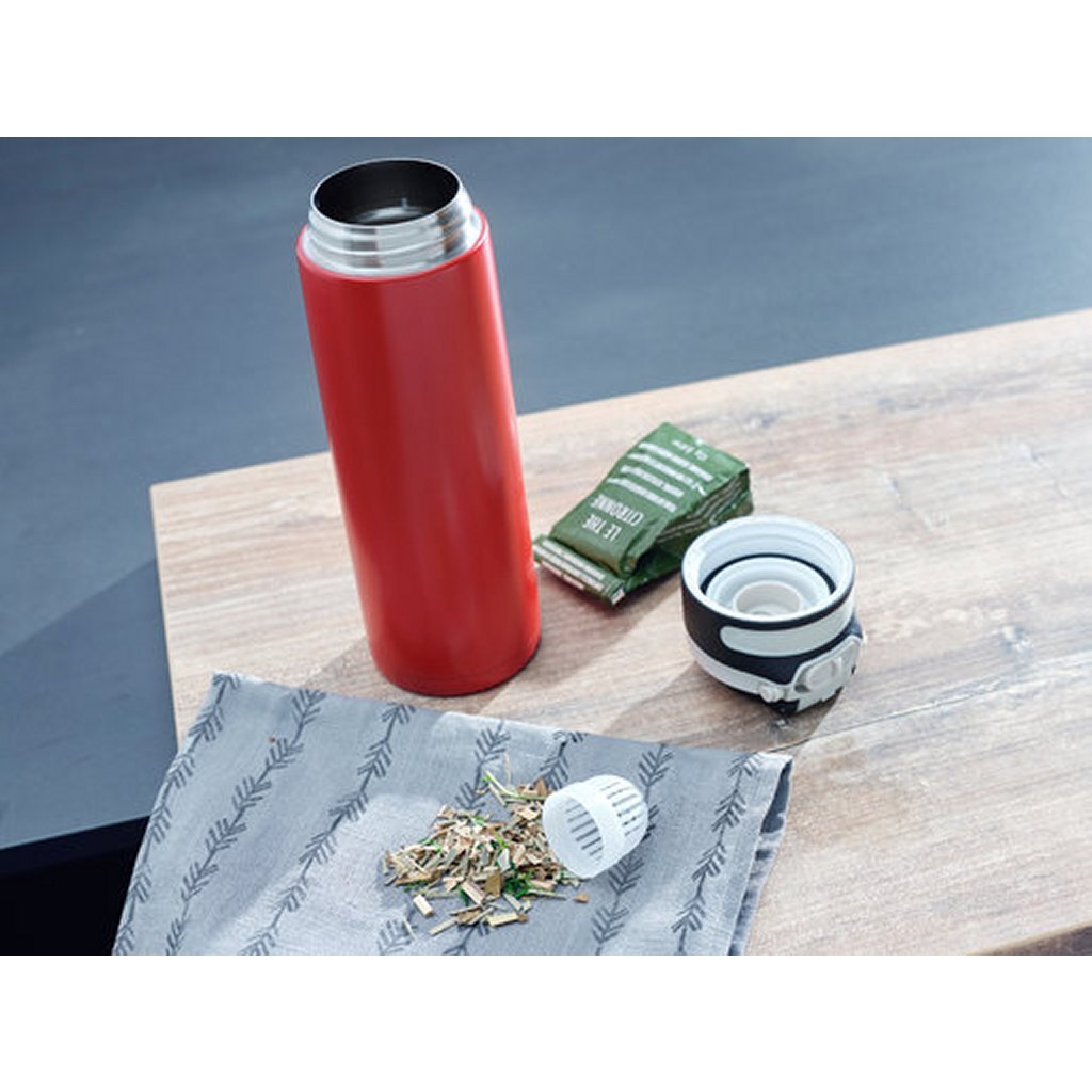 Leifheit 3273 Flip Isolierbecher 600 ml rot