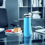 Leifheit Leifheit Thermosfless Flip 600 ml de bleu d'eau