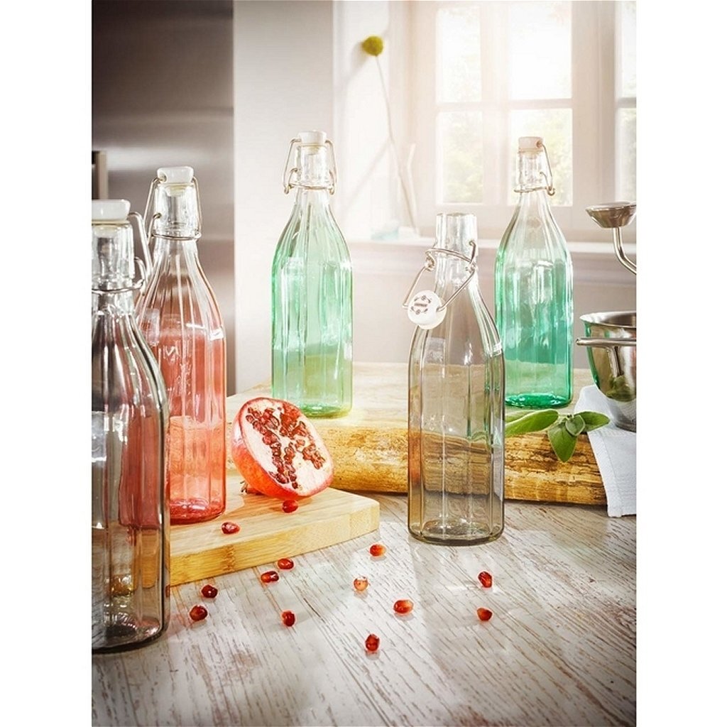 Leifheit Leifheit 36322 Glasfacettenflasche 0,5 l transparent grün