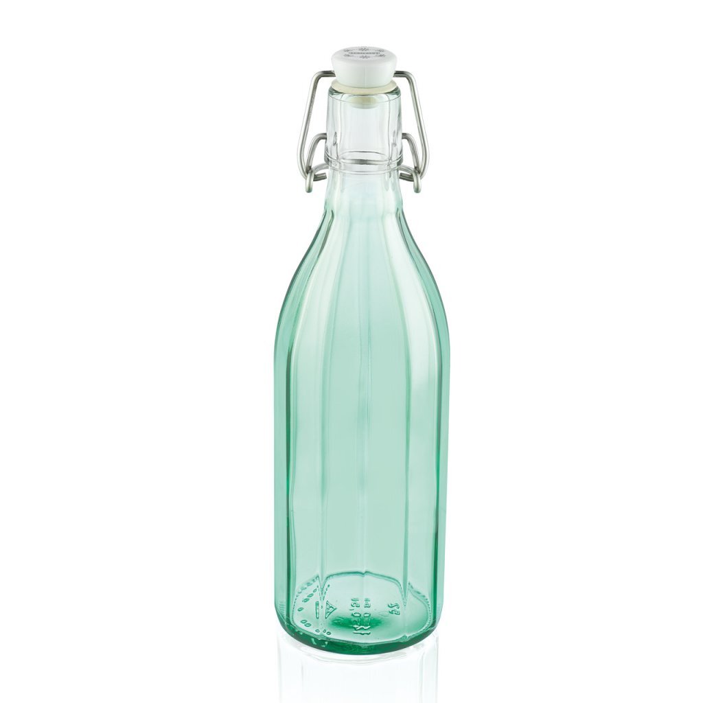 Leifheit 36322 Bouteille de facette en verre 0,5 L vert transparent