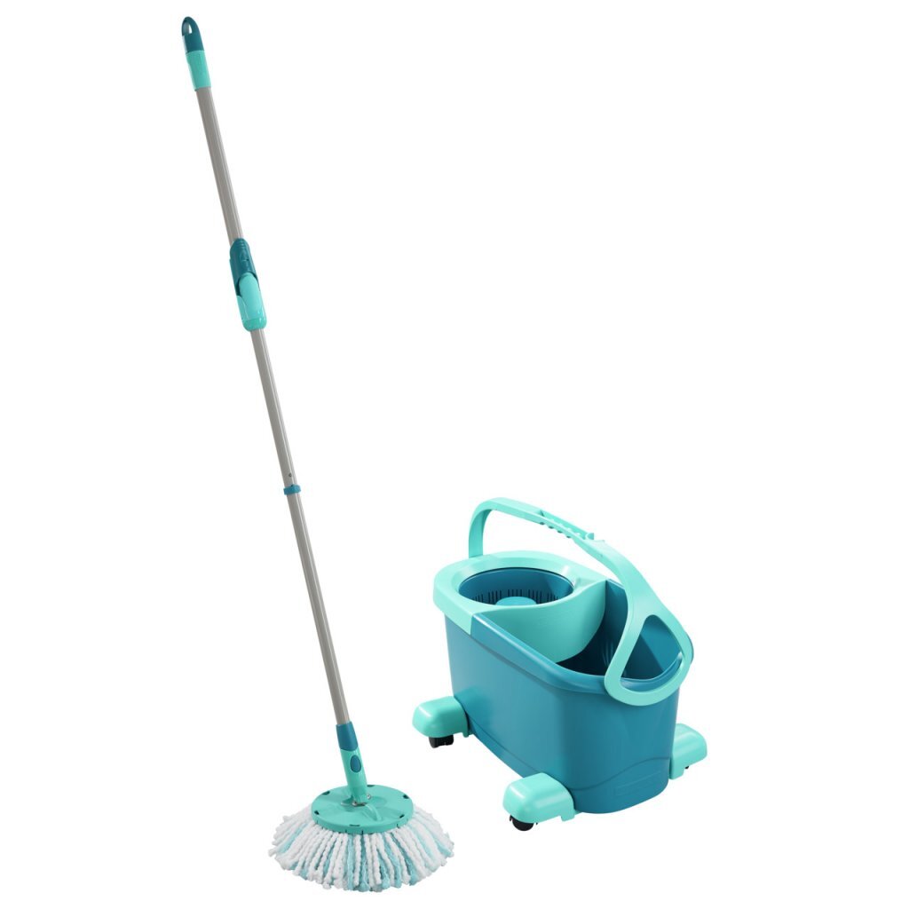 Leifheit 52102 Clean Twist Disc Mopp Komplettes System mit Rädern Blau