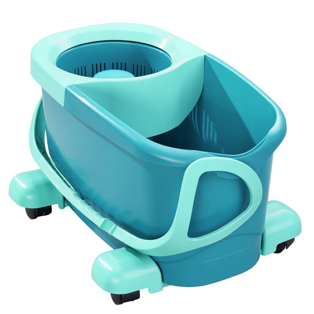 Leifheit 52102 Clean Twist Disc Mopp Komplettes System mit Rädern Blau