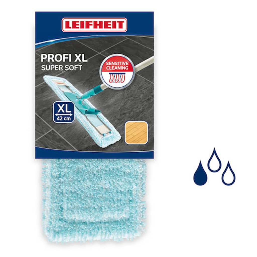 Leifheit mopdoek profi extra soft blauw 55116