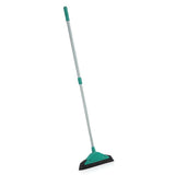 Leifheit 55243 Soft and Easy Moosgummibesen 34 cm mit Teleskopstiel blau silber