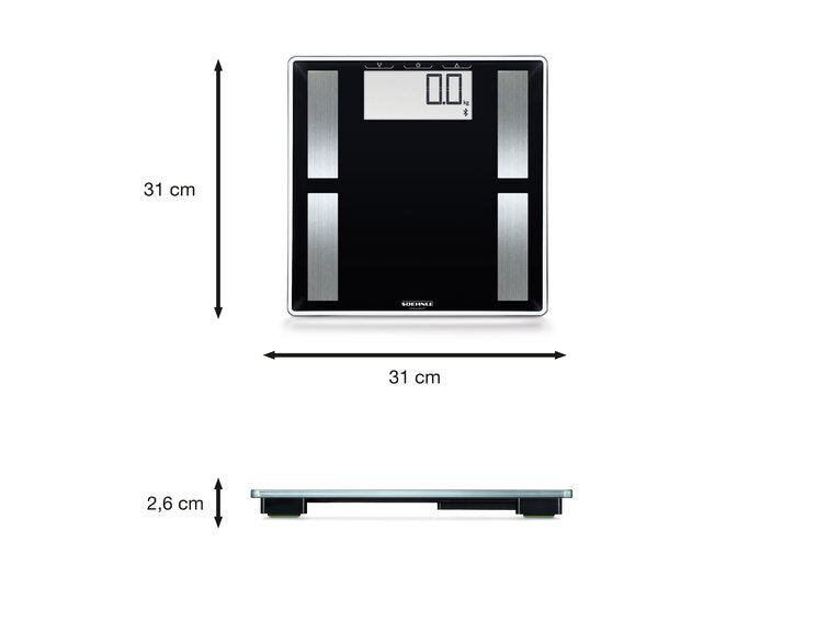 Soehnle Soehnle Körperanalyse Skala Form Sinn Connect 50 180 kg schwarz