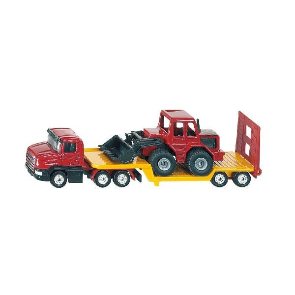 Siku 1616 low loader with front loader 1:64