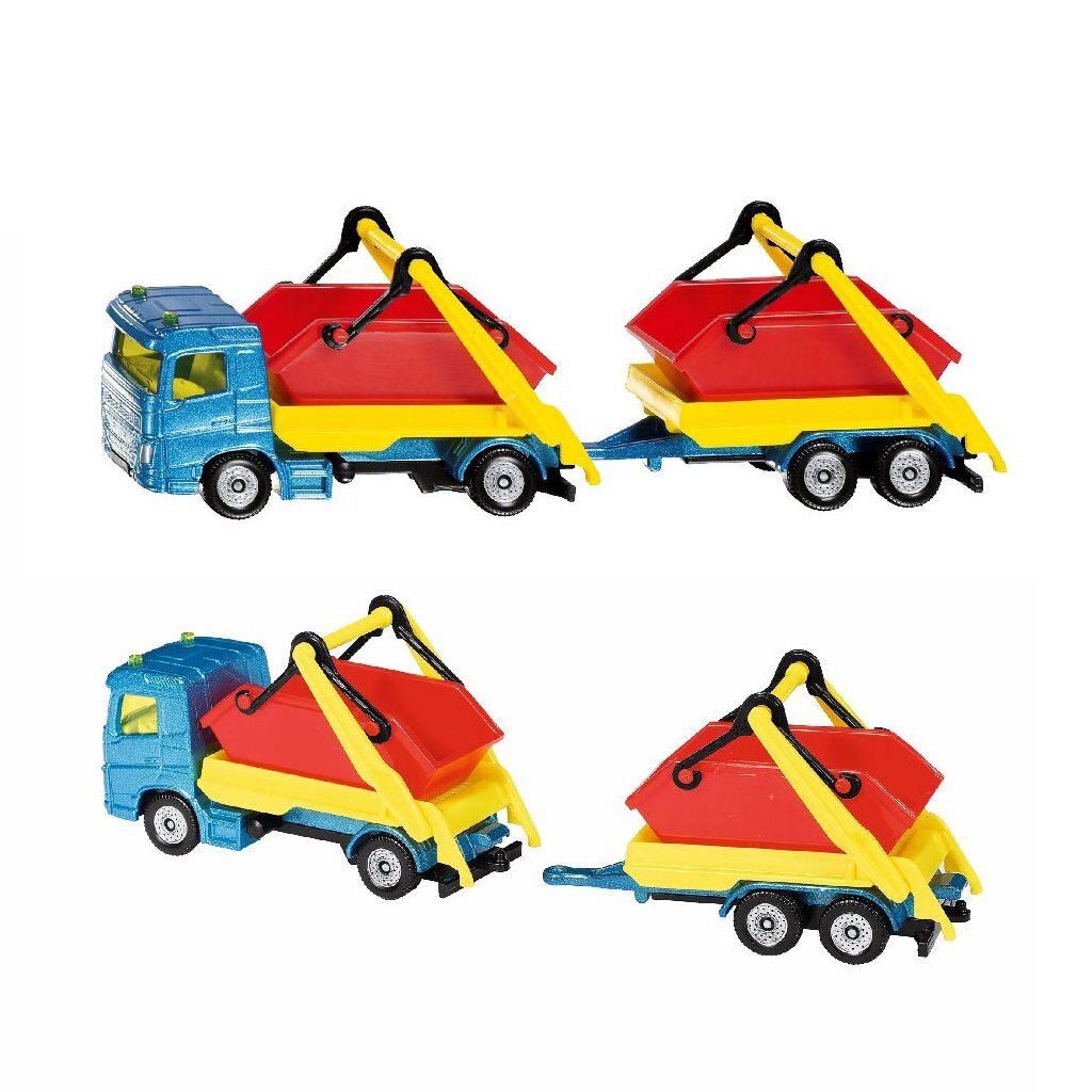 Siku 1695 LKW + Schuttcontainer und Anhänger