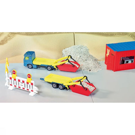 Siku 1695 LKW + Schuttcontainer und Anhänger