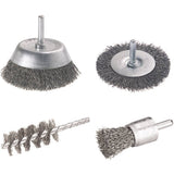 Wolfcraft Wolfcraft Wire Brush Set med Round Shaft 4-Piece 2133000