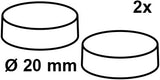 Kirchhoff Zierkappe, weiß, 20 mm, für WC-Montageset, (2x) - 988462148